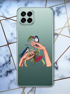 Прозорий чохол на Samsung Galaxy M33 5G Ластівки (патріотичний принт 15)