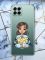 Прозорий чохол на Samsung Galaxy M33 5G Дівчина з тюльпанами (патріотичний принт 22)