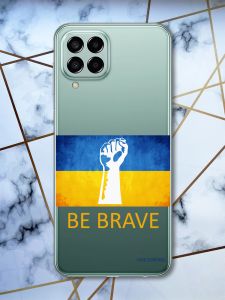 Прозорий чохол на Samsung Galaxy M33 5G Мужність Україна (патріотичний принт 42)