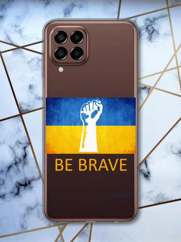 Прозорий чохол на Samsung Galaxy M33 5G Мужність Україна (патріотичний принт 42)