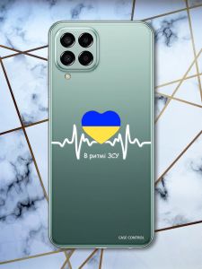 Прозорий чохол на Samsung Galaxy M33 5G В ритмі ЗСУ (патріотичний принт 71)