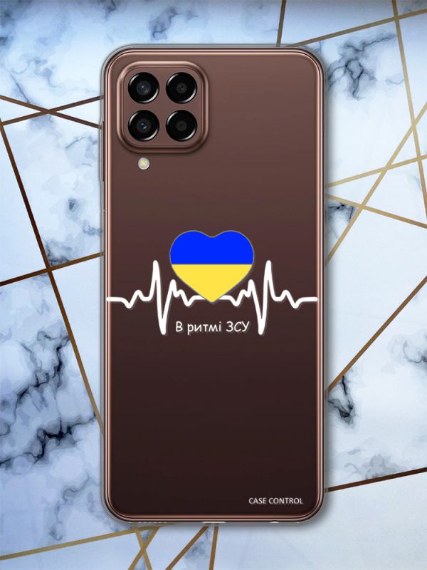 Прозорий чохол на Samsung Galaxy M33 5G В ритмі ЗСУ (патріотичний принт 71)