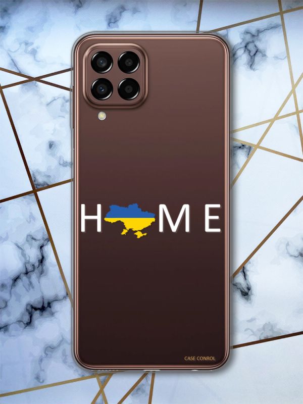 Прозорий чохол на Samsung Galaxy M33 5G Дім Україна (патріотичний принт 73)