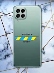 Прозорий чохол на Samsung Galaxy M33 5G Перемога Завантаження (патріотичний принт 88)