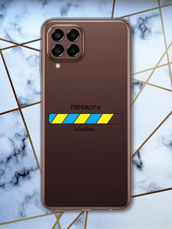 Прозорий чохол на Samsung Galaxy M33 5G Перемога Завантаження (патріотичний принт 88)