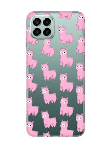 Прозорий чохол на Samsung Galaxy M33 5G Лами рожеві (принт 101)