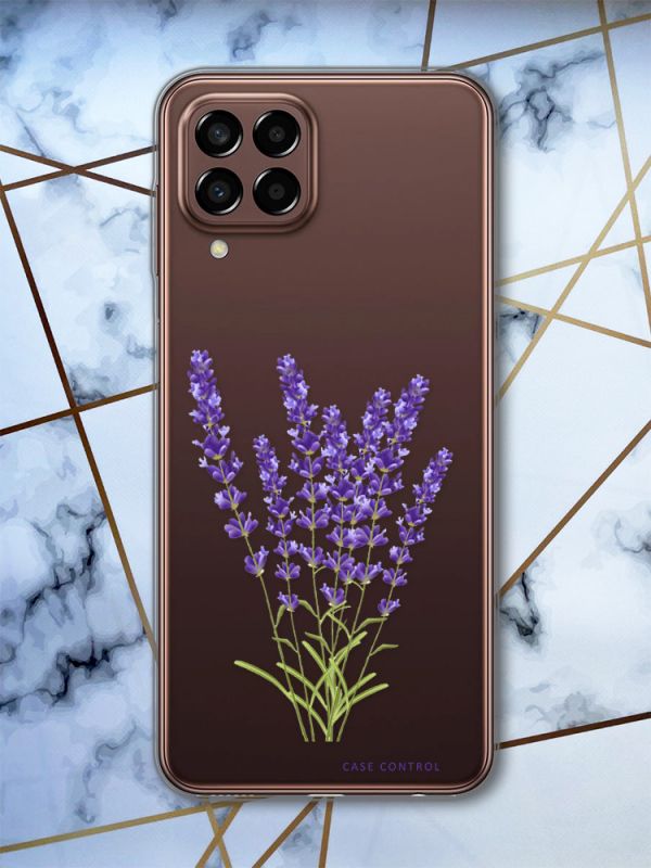 Прозорий чохол на Samsung Galaxy M33 5G Лаванда (принт 28)