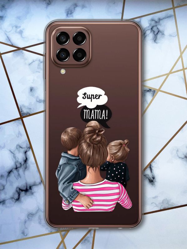 Прозорий чохол на Samsung Galaxy M33 5G Супер мама (принт 29)