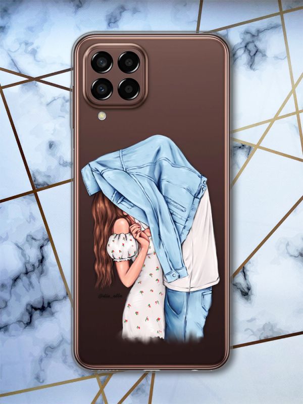 Прозорий чохол на Samsung Galaxy M33 5G Поцілунок (принт 33)