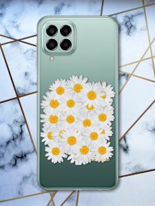 Прозорий чохол на Samsung Galaxy M33 5G Ромашки (принт 40)