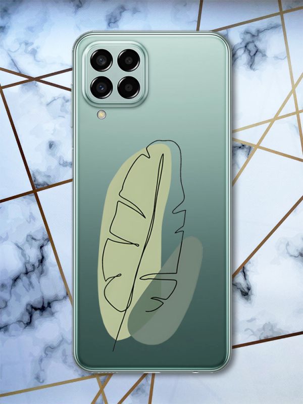 Прозорий чохол на Samsung Galaxy M33 5G Листочок (принт 65)