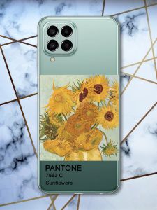 Прозорий чохол на Samsung Galaxy M33 5G Соняхи (принт 81)