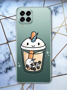 Прозорий чохол на Samsung Galaxy M33 5G Коктейль Єдиноріг (принт 96)