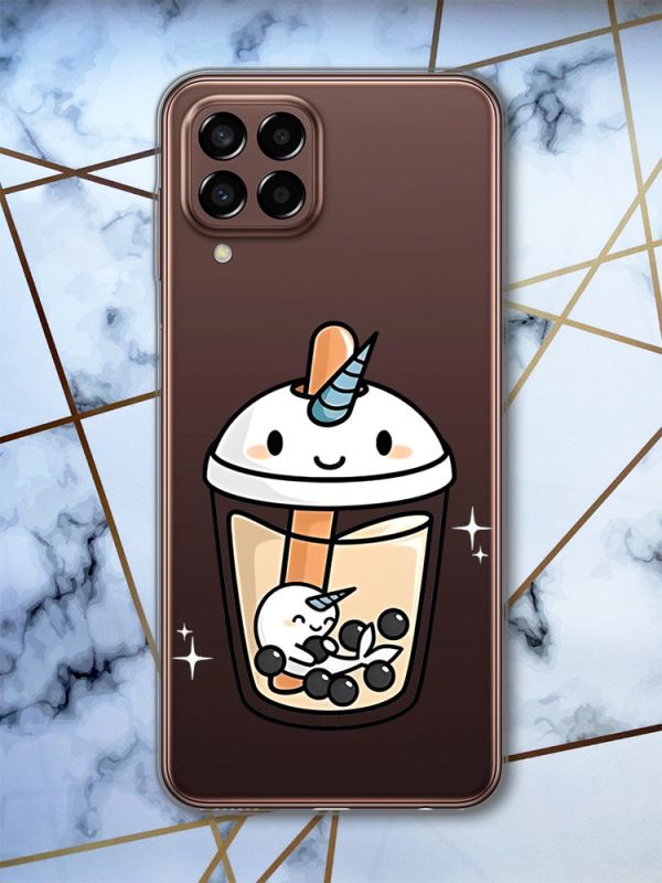 Прозорий чохол на Samsung Galaxy M33 5G Коктейль Єдиноріг (принт 96)