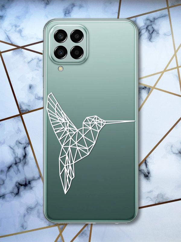 Прозорий чохол на Samsung Galaxy M33 5G Колібрі (принт 123)
