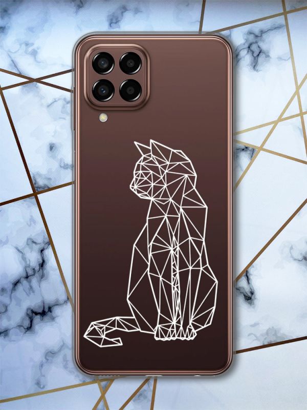 Прозорий чохол на Samsung Galaxy M33 5G Котик (принт 125)