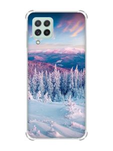 Чохол з потовщеними кутами на Samsung Galaxy A22 4G/M32/M22 Зимові гори (принт 163)