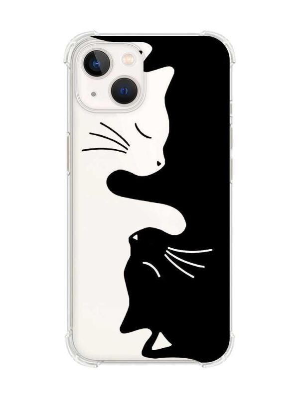 Прозорий чохол із потовщеними кутами на iPhone 14 Plus Котики (принт 118)