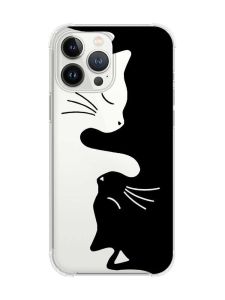 Прозорий чохол із потовщеними кутами на iPhone 14 Pro Котики (принт 118)