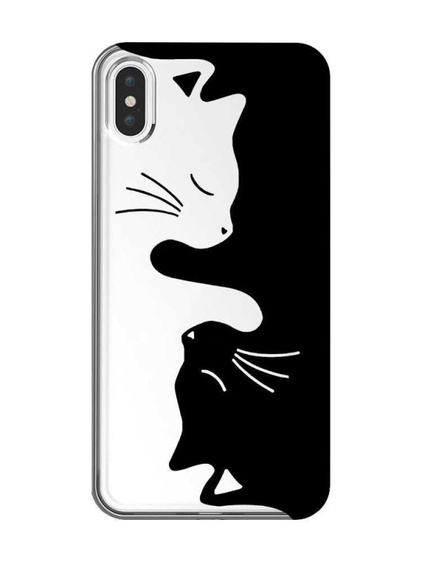 Прозорий чохол на iPhone XS Max Котики (принт 118)