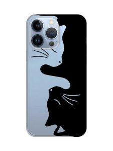 Прозорий чохол на Apple iPhone 13 Pro Котики (принт 118)