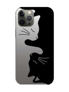 Прозорий чохол на iPhone 12 Pro Max Котики (принт 118)