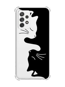 Чохол з потовщеними кутами на Samsung Galaxy A72  Котики (принт 118)