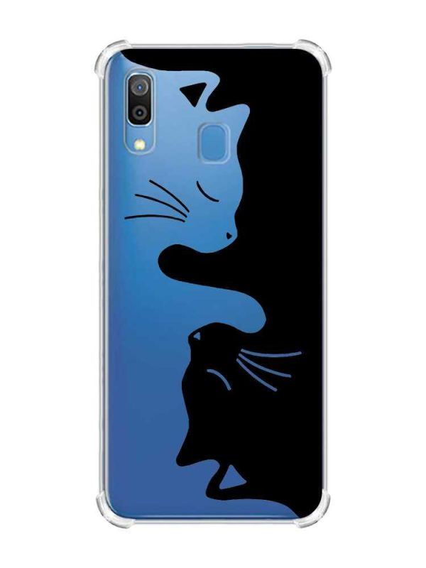 Чохол з потовщеними кутами на Samsung Galaxy A30 (2019) / A20 (2019) Котики (принт 118)
