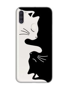 Прозорий чохол на Samsung Galaxy A11 Котики (принт 118)