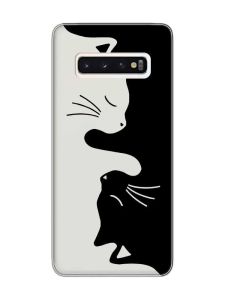 Прозорий чохол на Samsung Galaxy S10 Котики (принт 118)