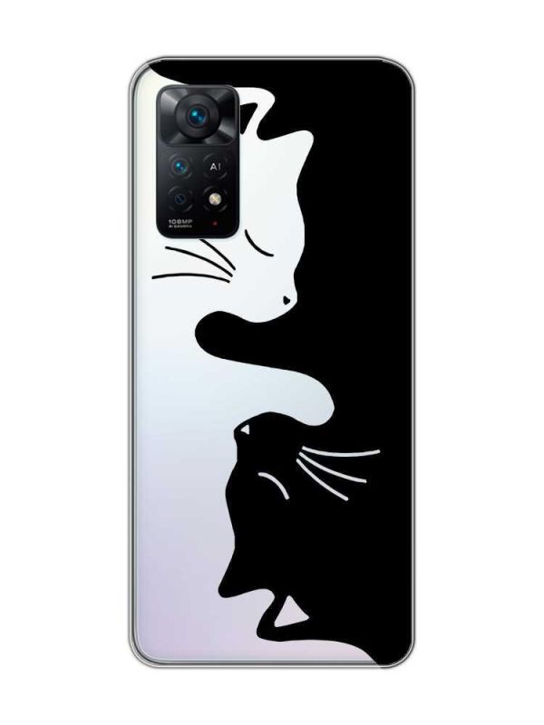 Прозорий чохол на Xiaomi Redmi Note 11 Pro Котики (принт 118)