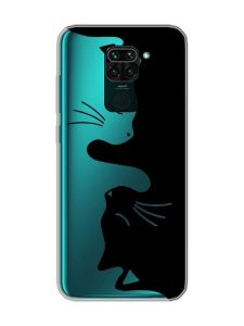 Прозорий чохол на Xiaomi Redmi Note 9 Котики (принт 118)