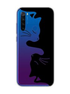 Прозорий чохол на Xiaomi Redmi Note 8T Котики (принт 118)