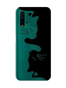 Прозорий чохол на Xiaomi Redmi 9T  Котики (принт 118)