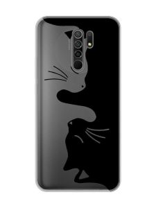 Прозорий чохол для Xiaomi Redmi 9 Котики (принт 118)