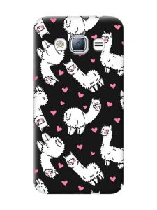 Матовий чорний чохол на Samsung Galaxy J3 / J310 Лами (принт 95)