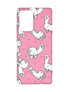 Матовий рожевий чохол на Samsung Galaxy A52 Лами (принт 95)