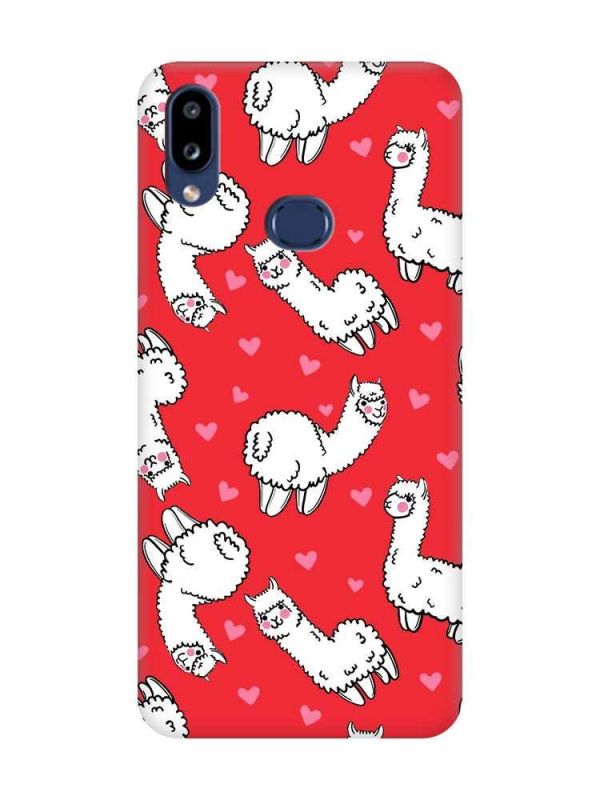 Матовий червоний чохол на Samsung Galaxy A10ѕ A107 Лами (принт 95)
