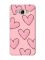 Матовий рожевий чохол на Samsung Galaxy J5(2016) J510 Сердечка рожеві (принт 78)