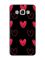 Матовий чорний чохол на Samsung Galaxy J5(2016) J510 Сердечка червоні (принт 77)