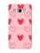 Матовий рожевий чохол на Samsung Galaxy J5(2016) J510 Сердечка червоні (принт 77)