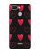Матовий чорний чохол на Xiaomi Redmi 6 Сердечка червоні (принт 77)