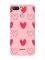 Матовий рожевий чохол на Xiaomi Redmi 6 Сердечка червоні (принт 77)