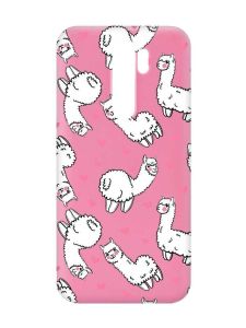 Матовий рожевий чохол на Xiaomi Redmi Note 8 Pro Лами (принт 95)