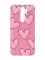 Матовий рожевий чохол на Xiaomi Redmi Note 8 Pro Сердечка рожеві (принт 78)
