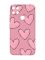 Матовий рожевий чохол на Xiaomi Redmi 10C Сердечка рожеві (принт 78)