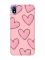 Матовий рожевий чохол на Xiaomi Redmi 7A Сердечка рожеві (принт 78)