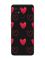 Матовий чорний чохол на Xiaomi Redmi 10C Сердечка червоні (принт 77)