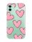 Прозорий чохол на Apple iPhone 11 (6,1) Сердечка рожеві (принт 78)