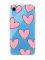 Прозорий чохол на iPhone XR Сердечка рожеві (принт 78)